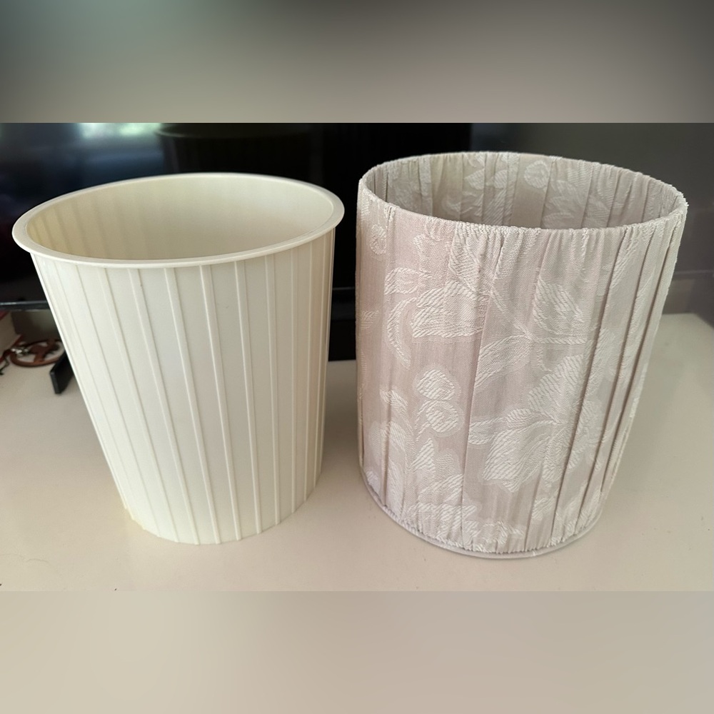 Croscill Accessories Basket Bin Cream Accent Jacquard Textured Textile Design